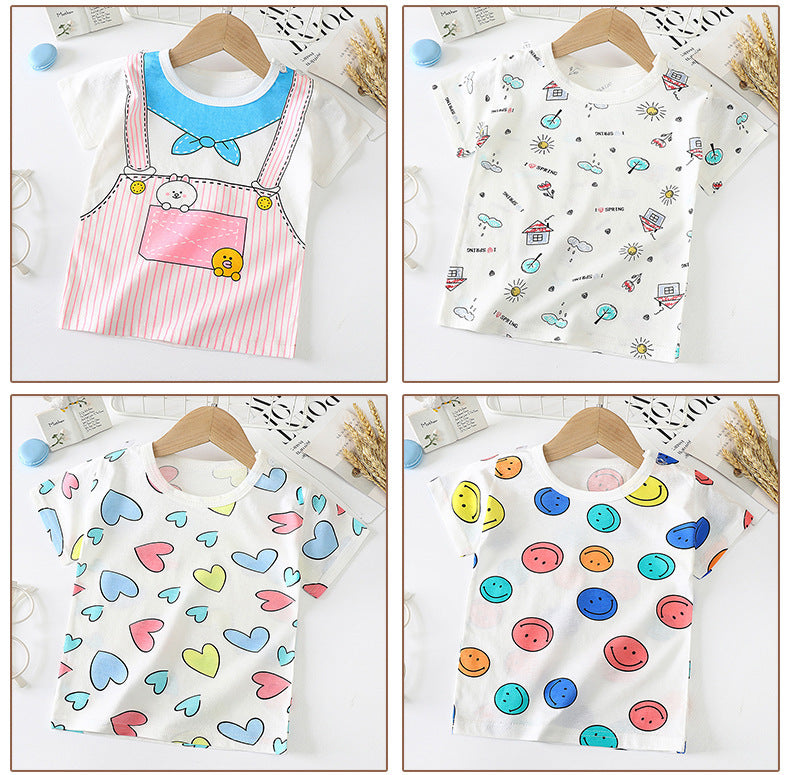 Children's Short-sleeved T-shirt cotton Baby Half-sleeved Bottoming Shirt