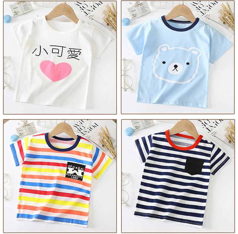 Children's Short-sleeved T-shirt cotton Baby Half-sleeved Bottoming Shirt